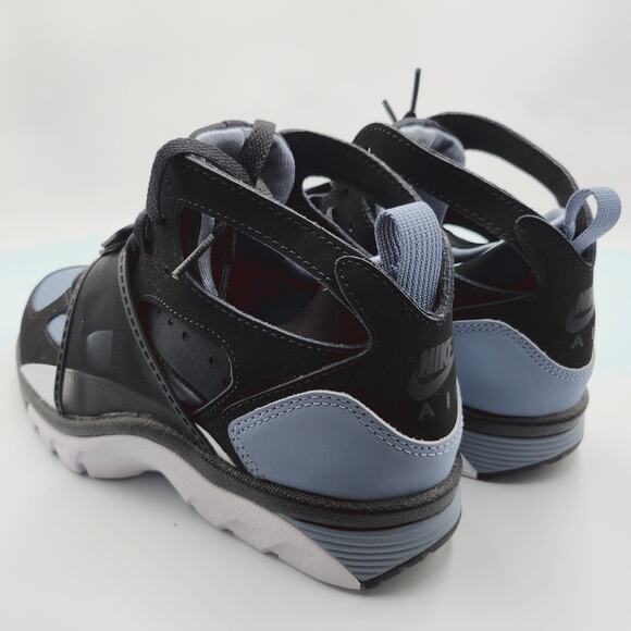 Men Sz 9 Nike Air Trainer Huarache 2025 Black Cool Blue IH4470-001 NEW grey